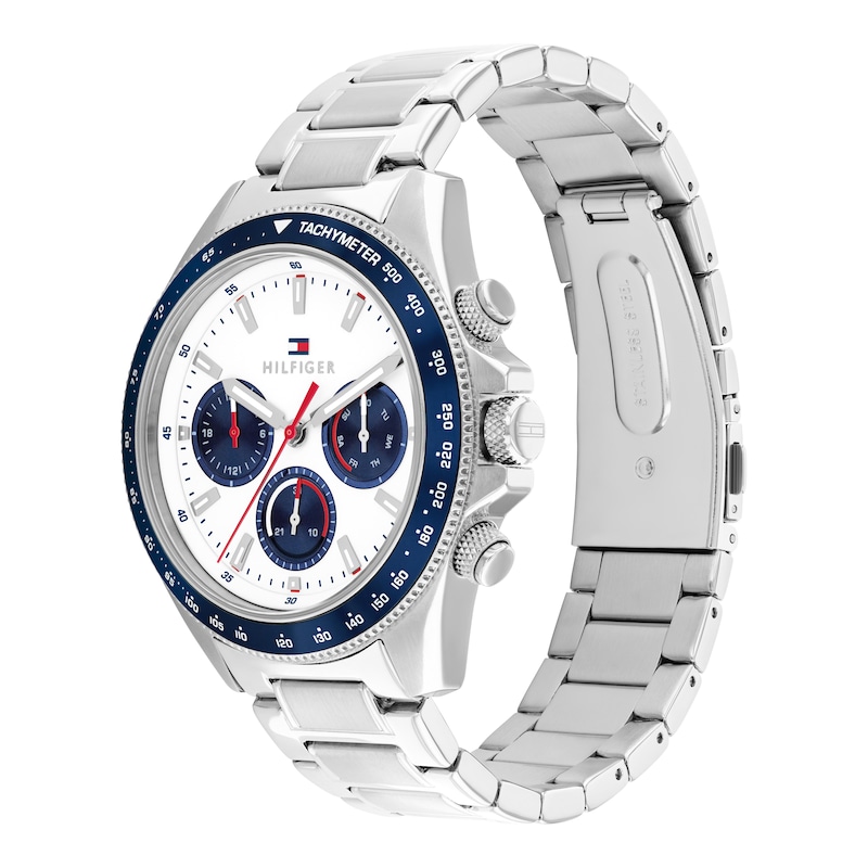 Main Image 2 of Tommy Hilfiger 44mm Men's White Dial Stainless Steel Bracelet Watch