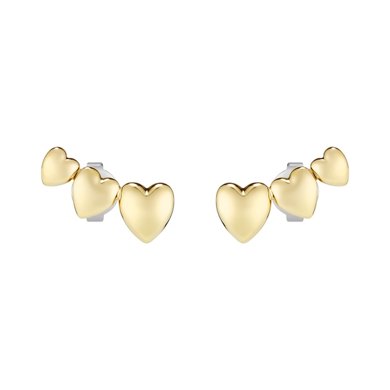 Olivia Burton Womens Mini Heart Light Gold IP Stud Earrings