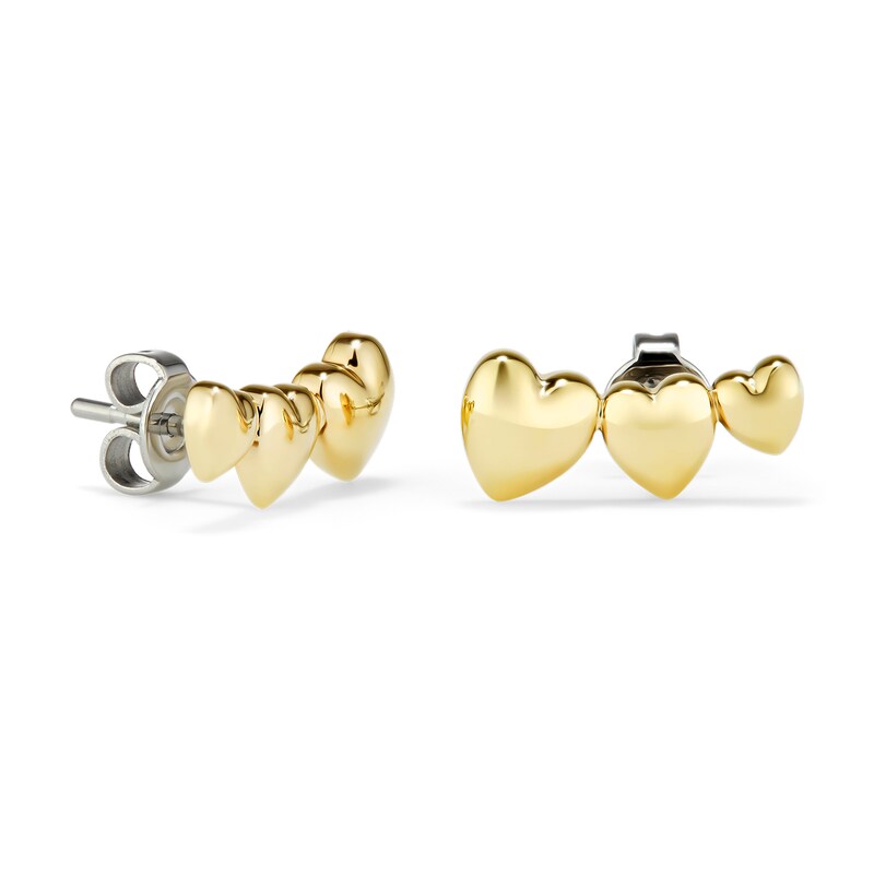 Main Image 2 of Olivia Burton Women's Mini Heart Light Gold IP Stud Earrings