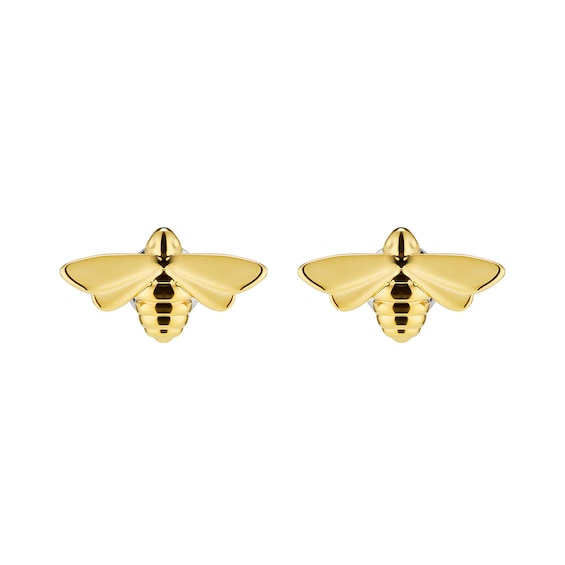 Olivia Burton Womens Honey Bee Light Yellow Gold IP Stud Ear
