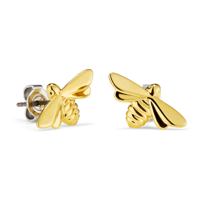 Main Image 2 of Olivia Burton Women's Honey Bee Light Yellow Gold IP Stud Earrings