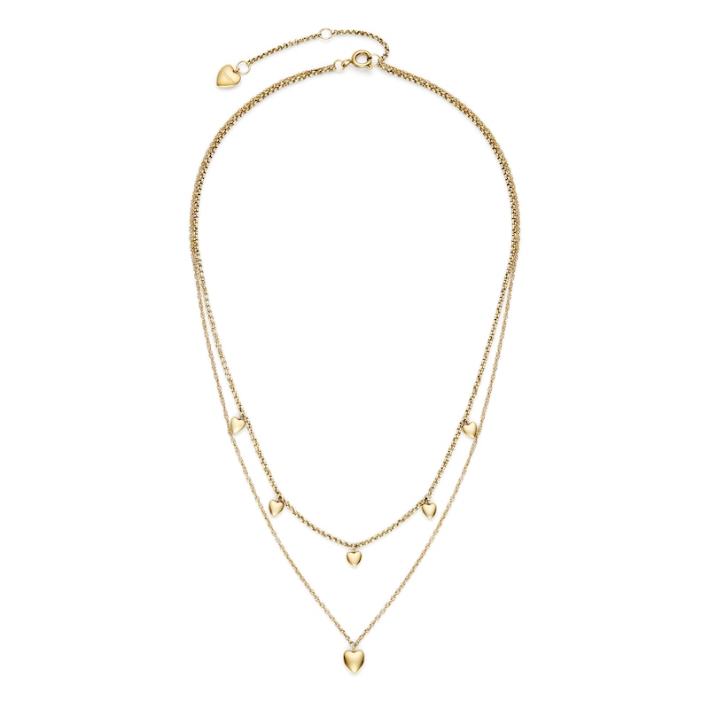 Main Image 2 of Olivia Burton Women's Mini Heart Light Gold IP Double Layered Necklace