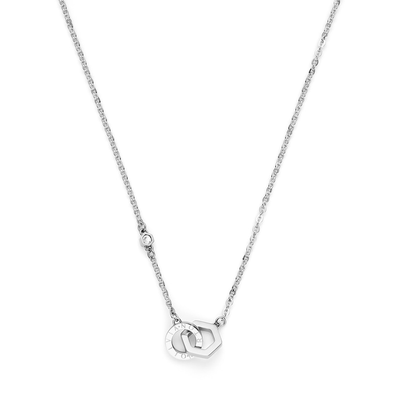 Main Image 4 of Olivia Burton Women's Hex Interlink Stainless Steel Necklace & Bracelet Gift Set
