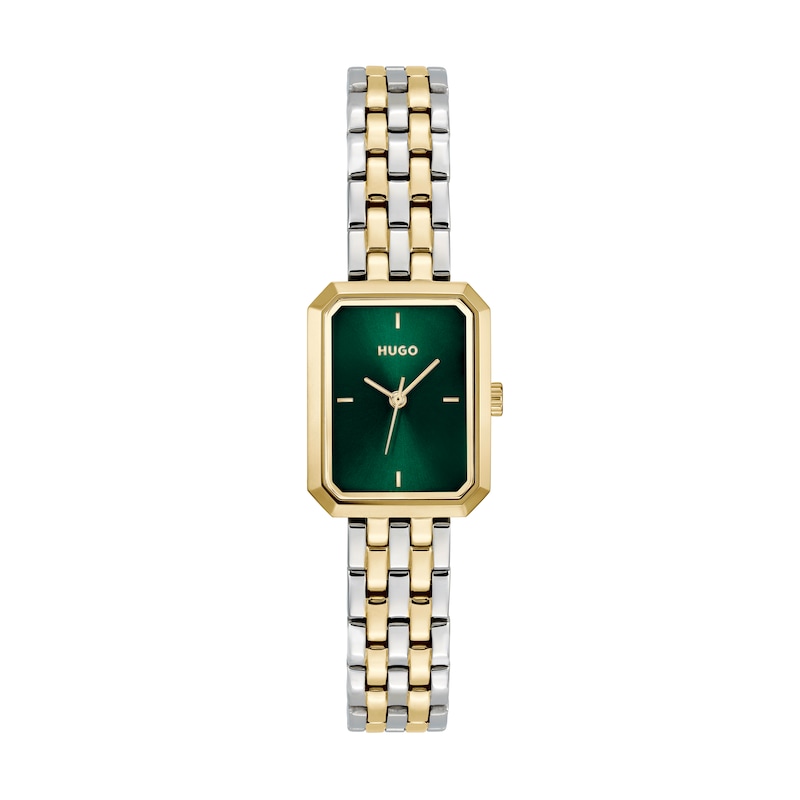 Main Image 1 of HUGO Women's #COSY Two Tone Green Dial Bracelet Watch