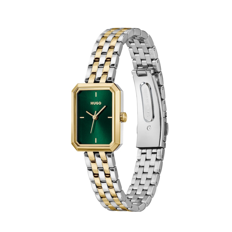 Main Image 3 of HUGO Women's #COSY Two Tone Green Dial Bracelet Watch