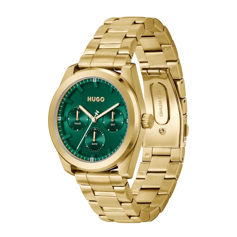 Main Image 2 of HUGO #BRIGHT SPORT Men's 42mm Light Yellow Gold IP Bracelet Watch