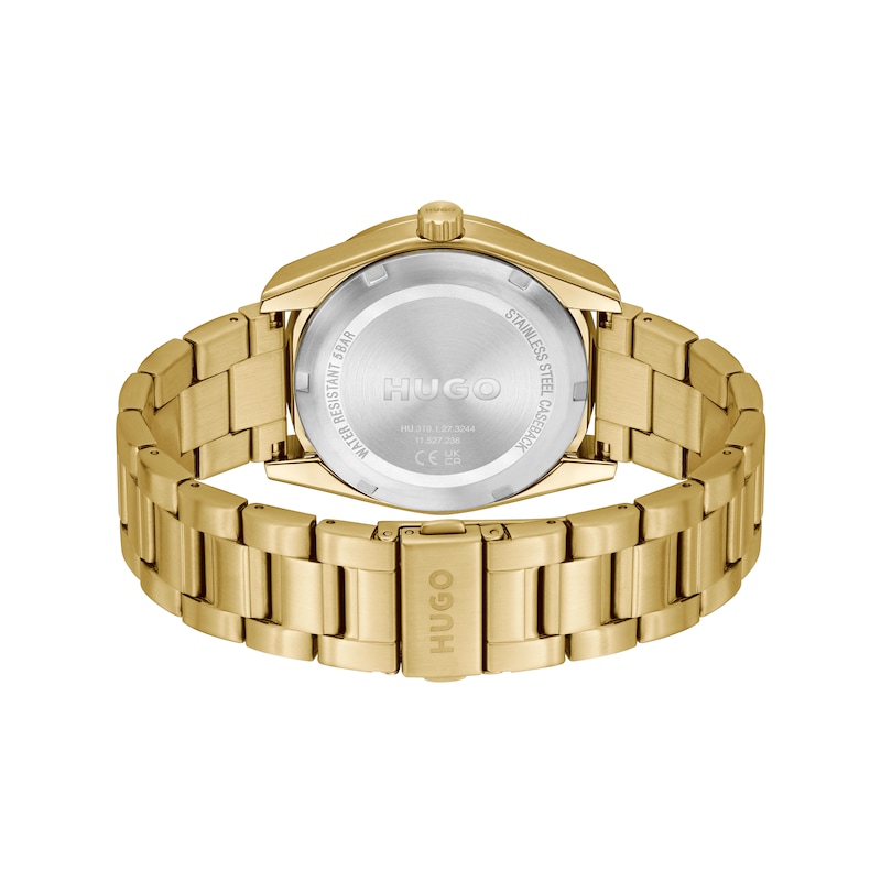 Main Image 3 of HUGO #BRIGHT SPORT Men's 42mm Light Yellow Gold IP Bracelet Watch