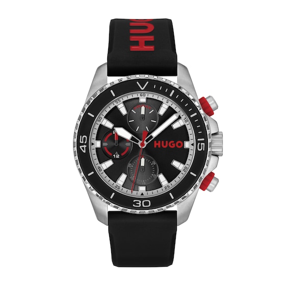 Hugo Gents HUGO #DIVE Watch - Black - Size 44mm - Image 4