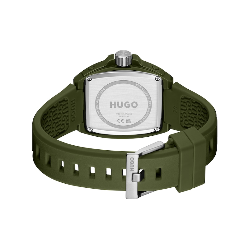 Main Image 2 of HUGO #ICON Men's 40mm Green Silicone Strap Watch