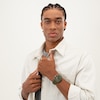 Thumbnail Image 4 of HUGO #ICON Men's 40mm Green Silicone Strap Watch