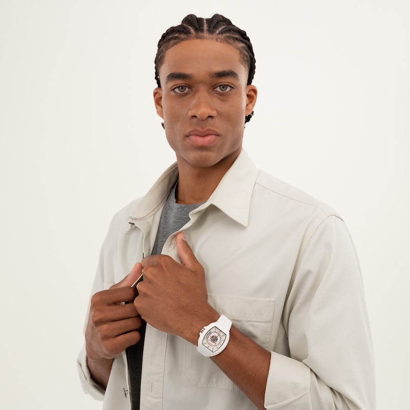 Main Image 5 of HUGO #ICON Men's 40mm White Silicone Strap Watch