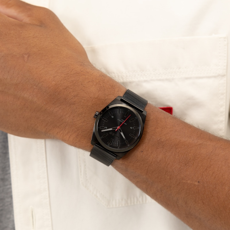 Main Image 5 of HUGO #ARK Men's 40mm Black IP Mesh Bracelet Watch