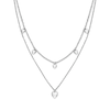 Thumbnail Image 1 of Olivia Burton Women's Mini Heart Stainless Steel Double Layered Necklace
