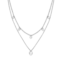 Olivia Burton Women's Mini Heart Stainless Steel Double Layered Necklace