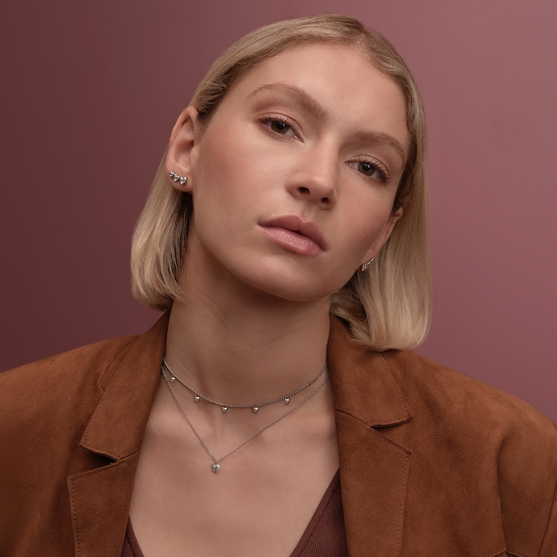 Main Image 4 of Olivia Burton Women's Mini Heart Stainless Steel Double Layered Necklace