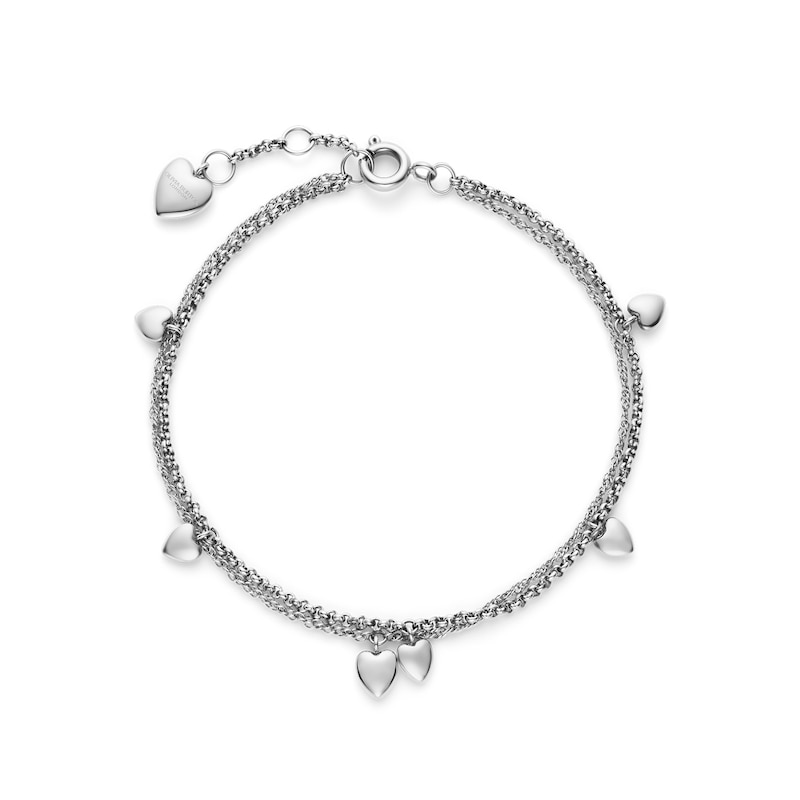Main Image 1 of Olivia Burton Women's Mini Heart Stainless Steel Double Layered Bracelet
