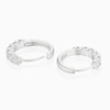 Thumbnail Image 2 of Sterling Silver Cubic Zirconia Accented Hoop Earrings