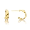 Thumbnail Image 1 of Sterling Silver Yellow Gold Plated Small Organic Chunky Hoops