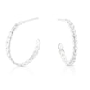 Thumbnail Image 1 of Sterling Silver Repeating Heart Hoop Earrings