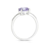 Thumbnail Image 3 of Sterling Silver Cubic Zirconia Round Purple Solitaire Ring