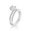 Thumbnail Image 2 of Sterling Silver Oval Cubic Zirconia Bridal Set