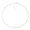 Thumbnail Image 2 of Sterling Silver & Yellow Gold Plated Two Tone Curb & Paper Link Chain Necklace 16+2"