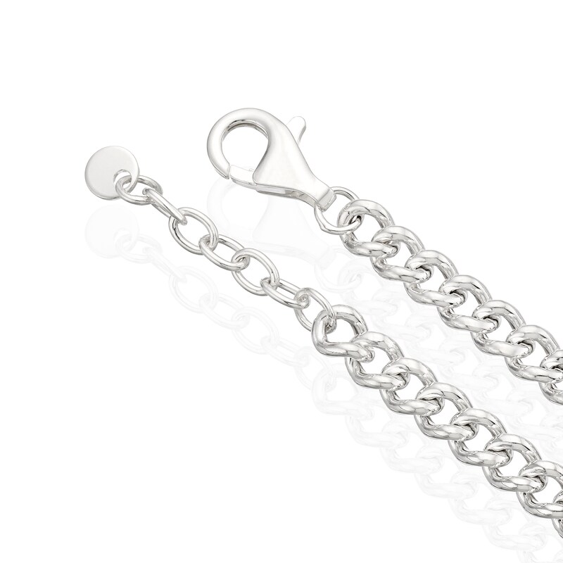Main Image 3 of Sterling Silver Chunky Chain Bracelet 7+1"