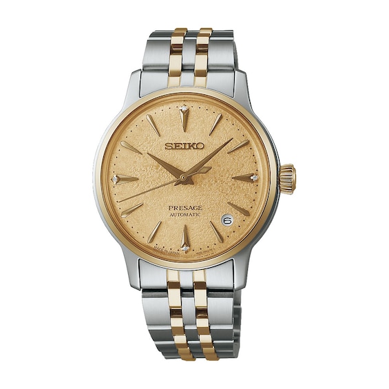 Seiko Presage 'Frozen Daiquiri' Diamond Cocktail Time 34mm Two Tone Watch