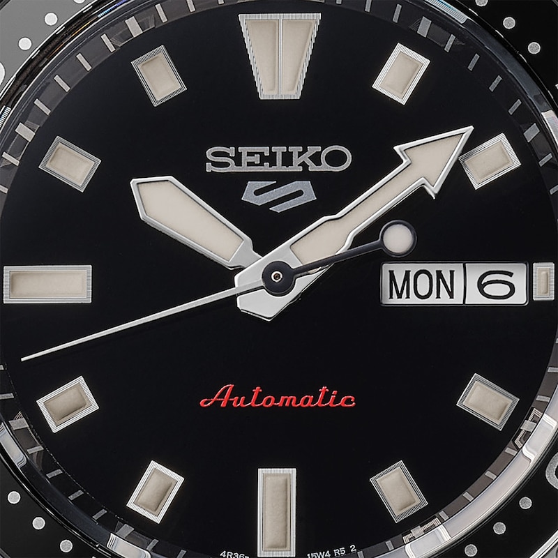 Main Image 4 of Seiko 5 Sports SKX Redux Men's Kuro Black Dial Stainless Steel Bracelet Watch