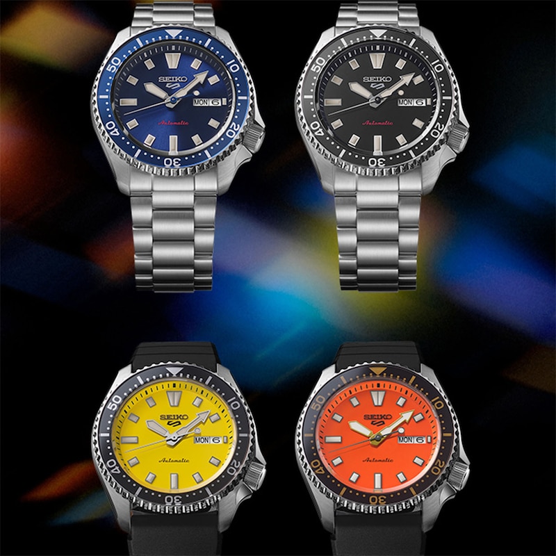 Main Image 5 of Seiko 5 Sports SKX Redux Men's Kuro Black Dial Stainless Steel Bracelet Watch