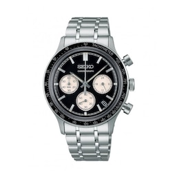 Seiko Conceptual Sport Men's Black Chronograph Dial Stainless Steel Bracelet Watch
