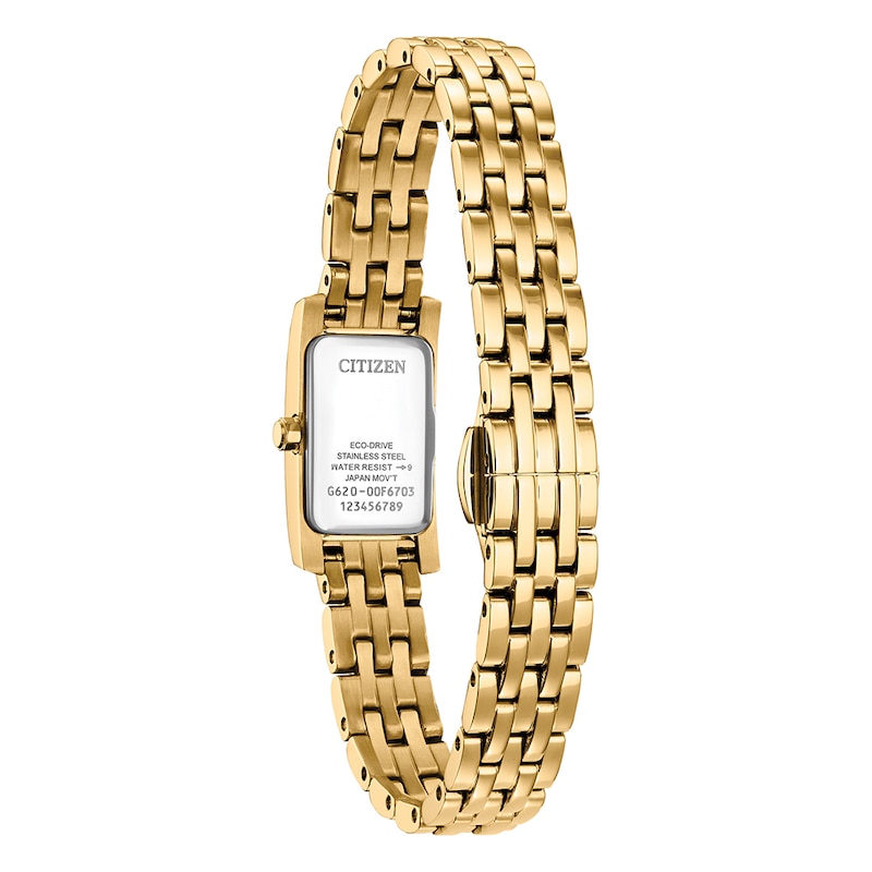 Main Image 3 of Citizen Eco-Drive Mother Of Pearl Crystal Dial & Gold Tone Bracelet Watch