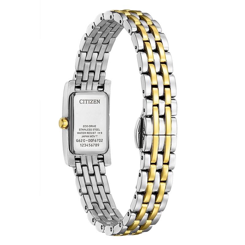 Main Image 3 of Citizen Eco-Drive Mother Of Pearl Crystal Dial & Two Tone Bracelet Watch