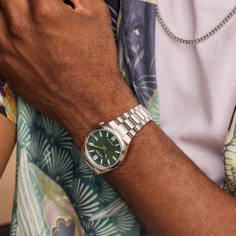 Main Image 7 of Citizen Automatic Tsuyosa Green Dial & Stainless Steel Watch