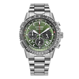 Citizen Eco-Drive Promaster Air Navihawk Green Dial & Stainless Steel Watch