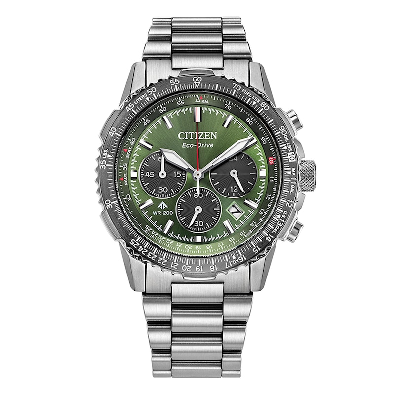 Main Image 1 of Citizen Eco-Drive Promaster Air Navihawk Green Dial & Stainless Steel Watch