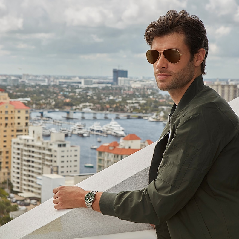 Main Image 4 of Citizen Eco-Drive Promaster Air Navihawk Green Dial & Stainless Steel Watch