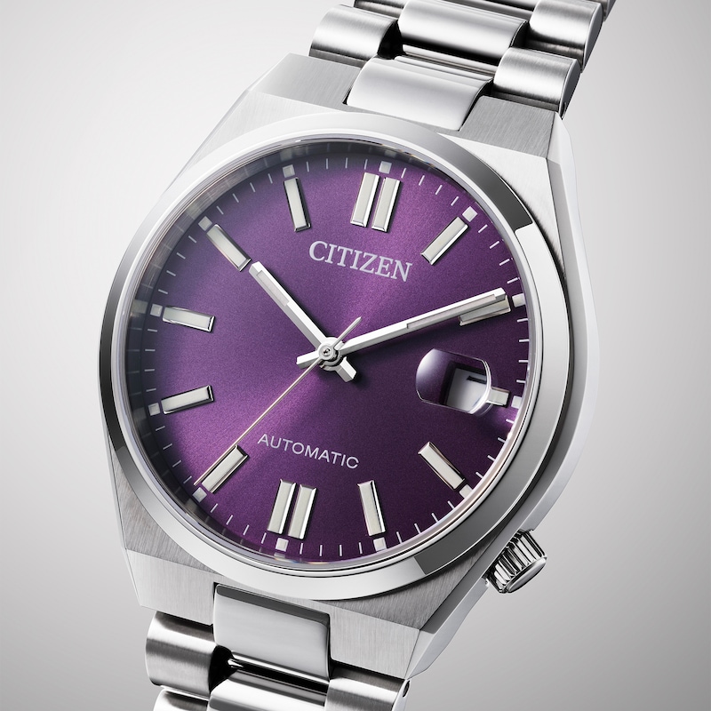 Main Image 4 of Citizen Automatic Tsuyosa Purple Dial & Stainless Steel Watch