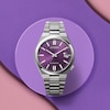 Thumbnail Image 6 of Citizen Automatic Tsuyosa Purple Dial & Stainless Steel Watch