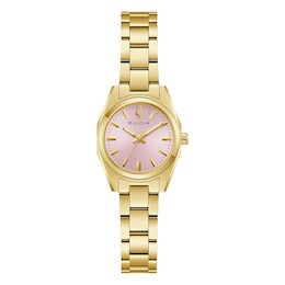 Bulova Surveyor Women's Pink Dial Gold-Tone Stainless Steel Bracelet Watch