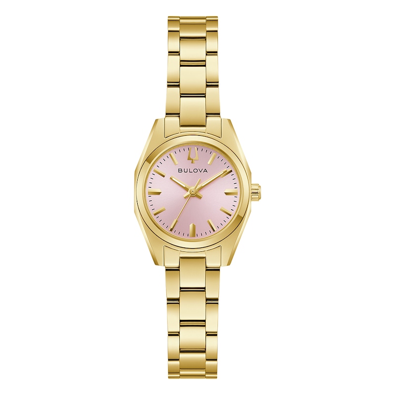 Main Image 1 of Bulova Surveyor Women's Pink Dial Gold-Tone Stainless Steel Bracelet Watch