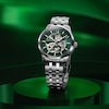 Thumbnail Image 4 of Bulova Sutton Automatic Men's Green Skeleton Dial Stainless Steel Bracelet Watch