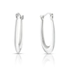 Thumbnail Image 1 of 9ct White Gold Oval Hoop Earrings
