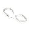 Thumbnail Image 2 of 9ct White Gold Oval Hoop Earrings