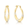 Thumbnail Image 1 of Sterling Silver & 9ct Yellow Gold Bonded Two Tone Hoop Earrings