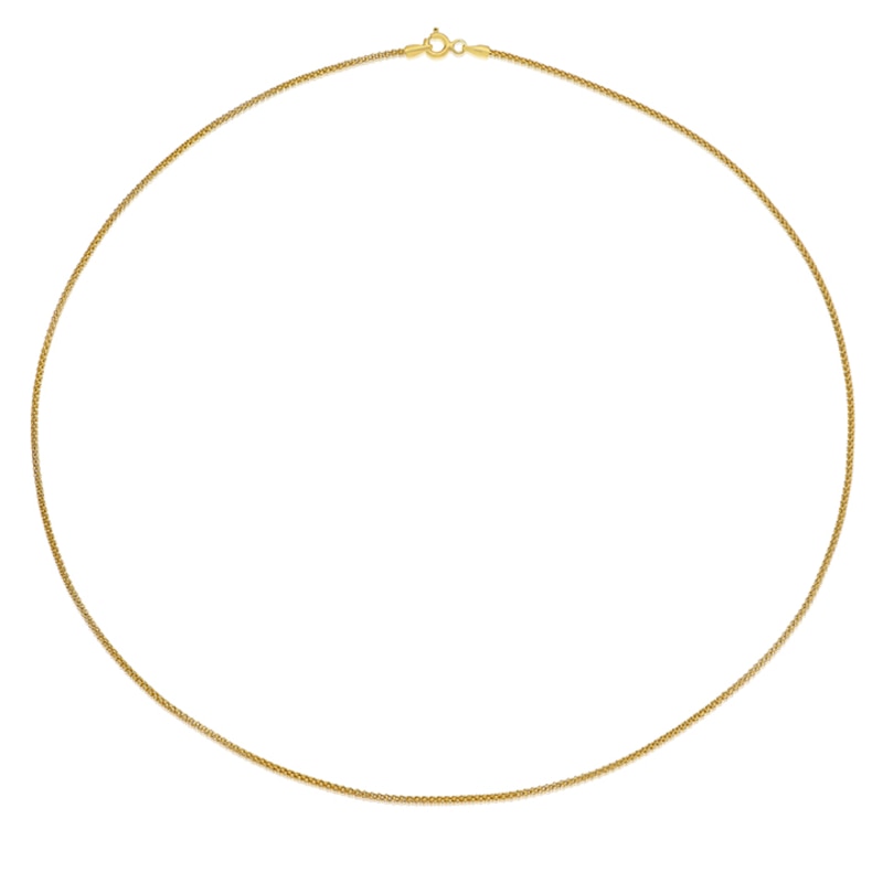 Main Image 2 of Silver Gold Plated Popcorn Chain Necklace 18"