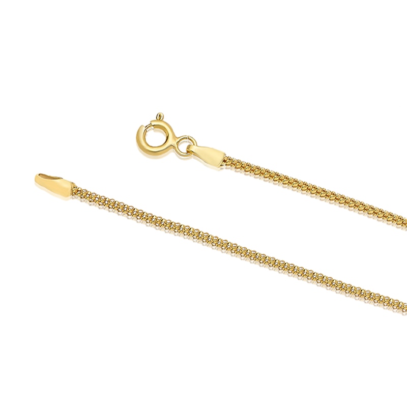 Main Image 3 of Silver Gold Plated Popcorn Chain Necklace 18"