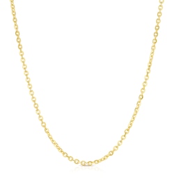 Silver Gold Plated Trace Chain Necklace 16"