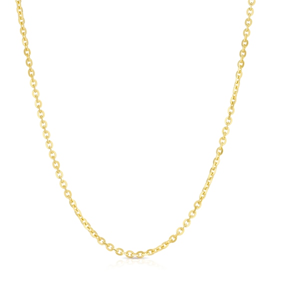 Silver Gold Plated Trace Chain Necklace 16