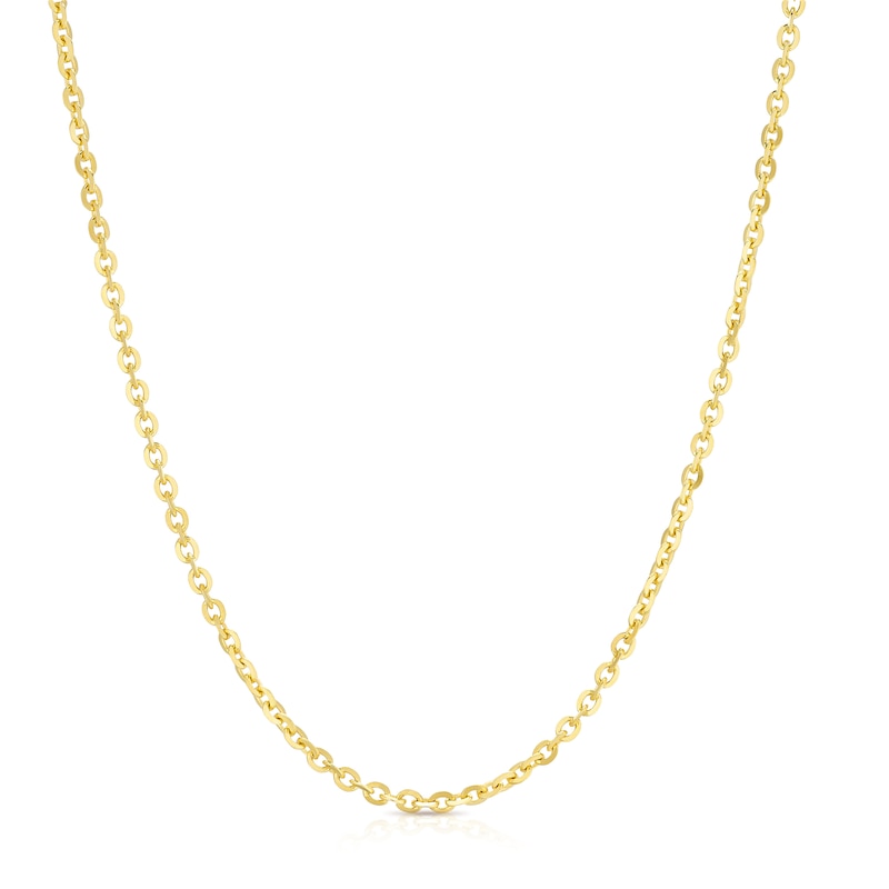 Main Image 1 of Silver Gold Plated Trace Chain Necklace 16"